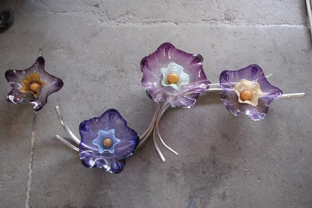 PURPLE WALL FLOWERS