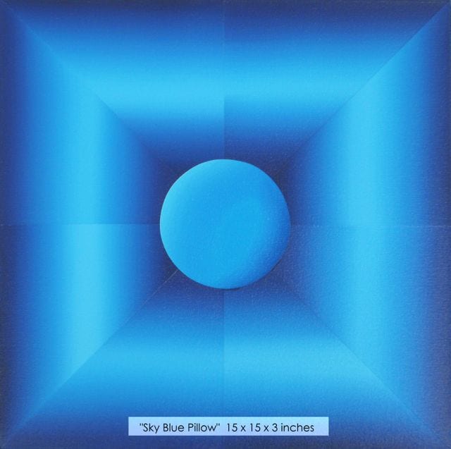 SKY BLUE MOIRE PILLOW