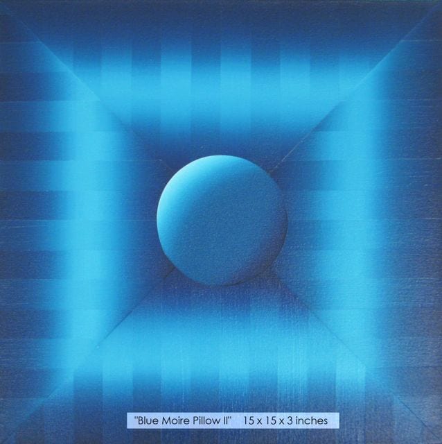 BLUE MOIRE PILLOW