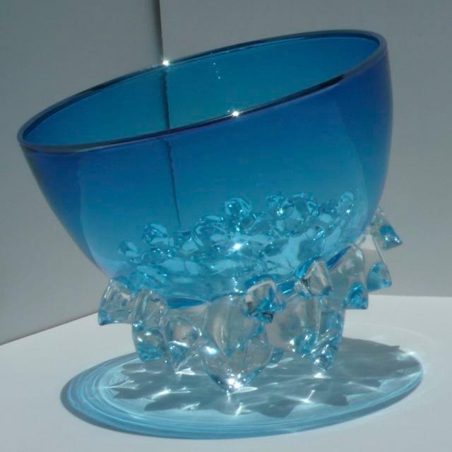 LIGHT TURQUOISE & SILVER THORN VESSEL