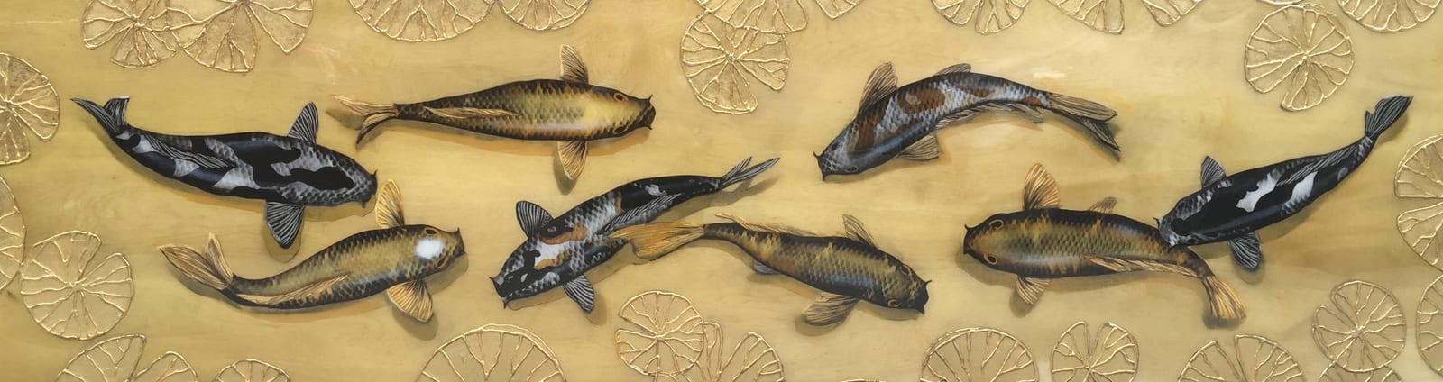 KOI - WATER LILIES - GOLD