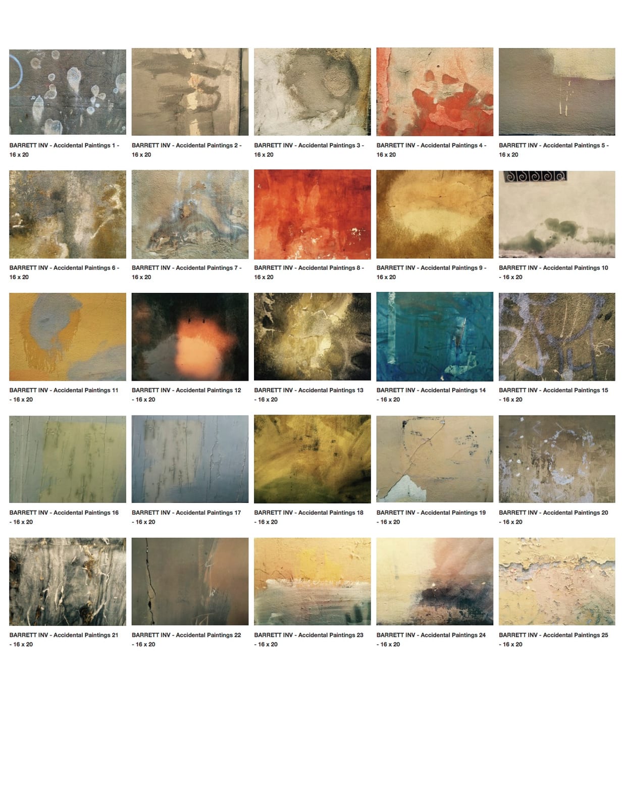 ACCIDENTAL PAINTINGS 1-25