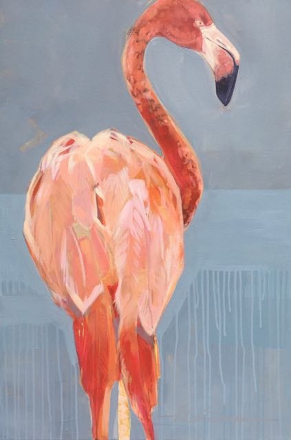 FLAMINGO IN BLUE