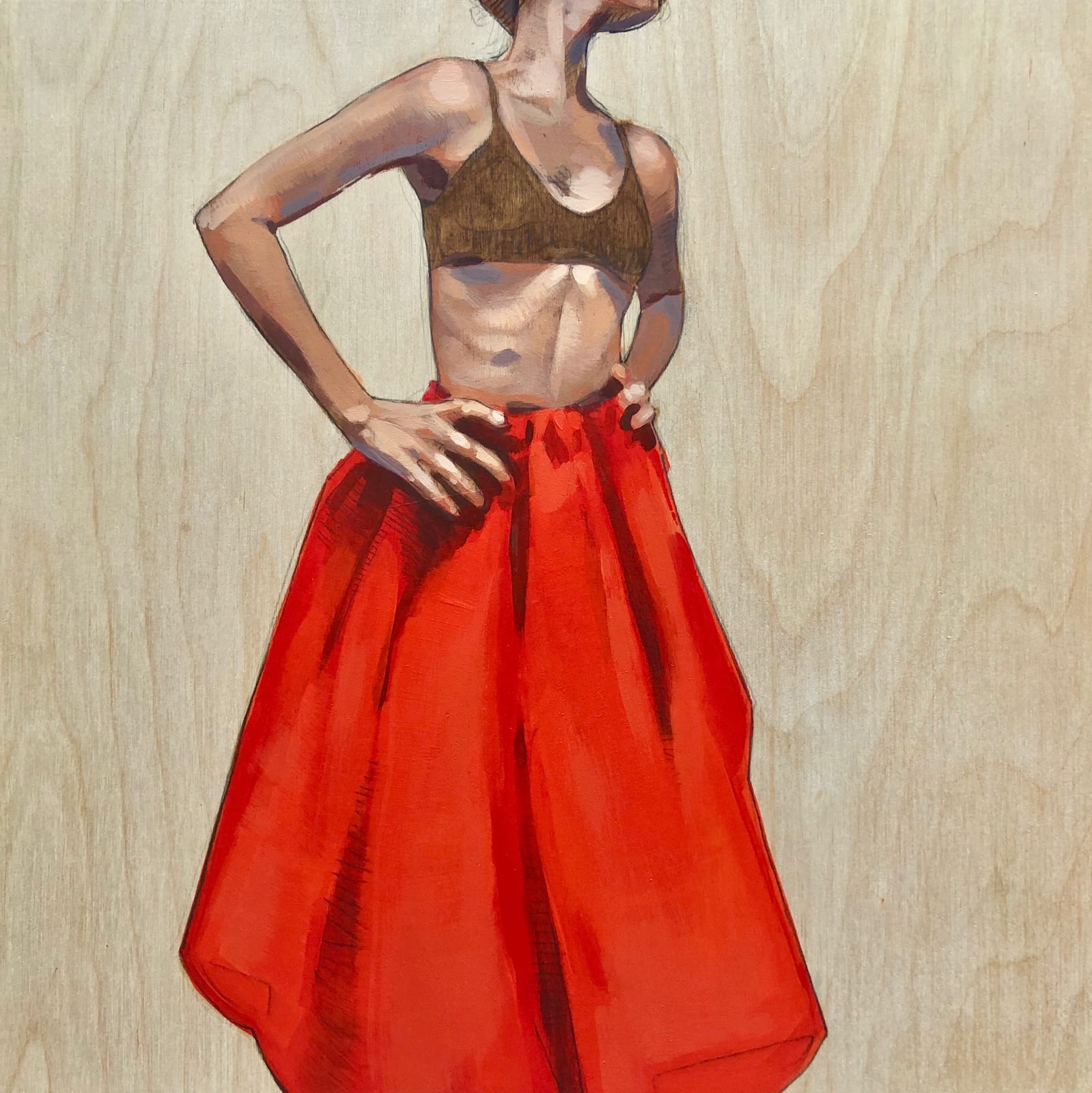 POSING IN POPPY RED I