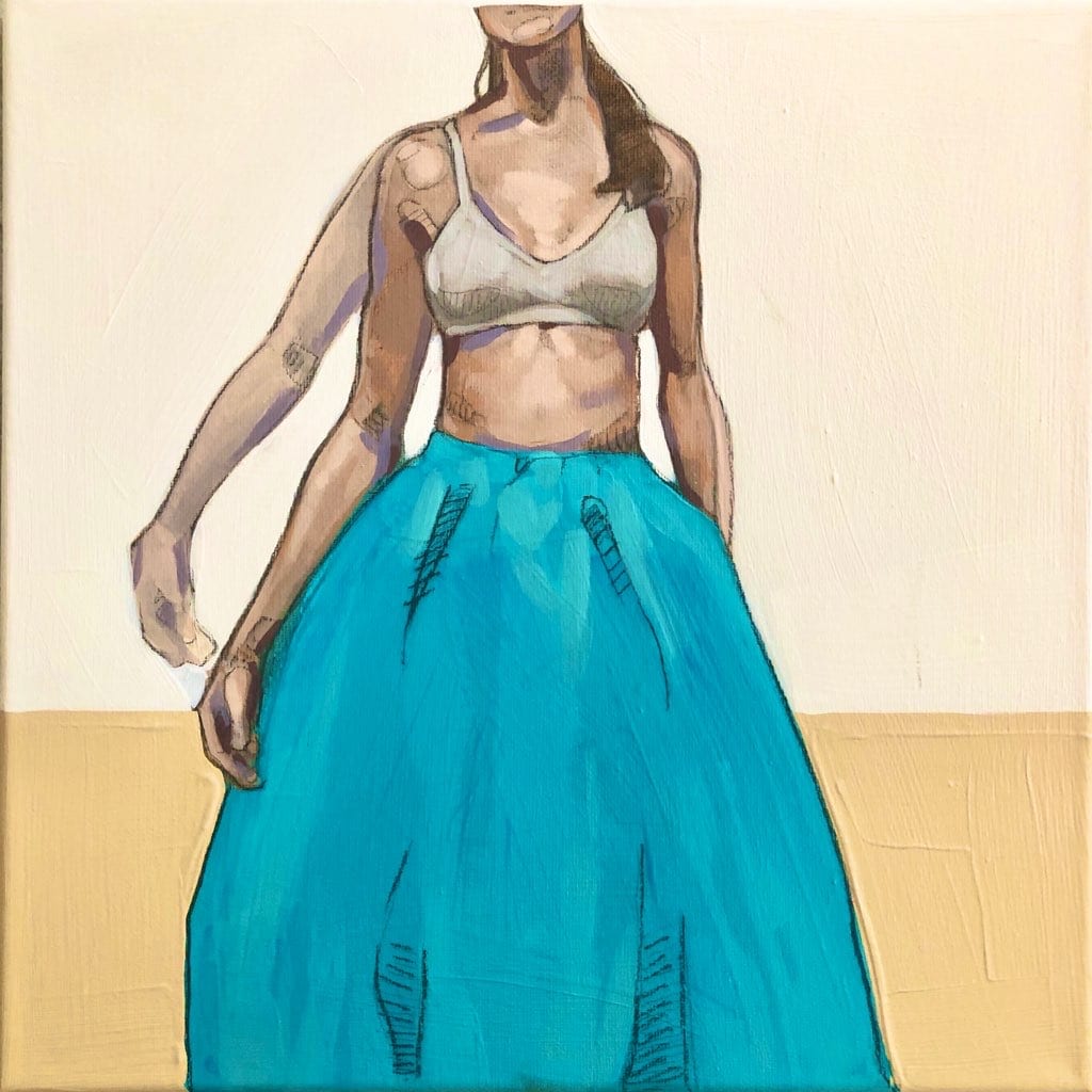 POSING IN AQUA 