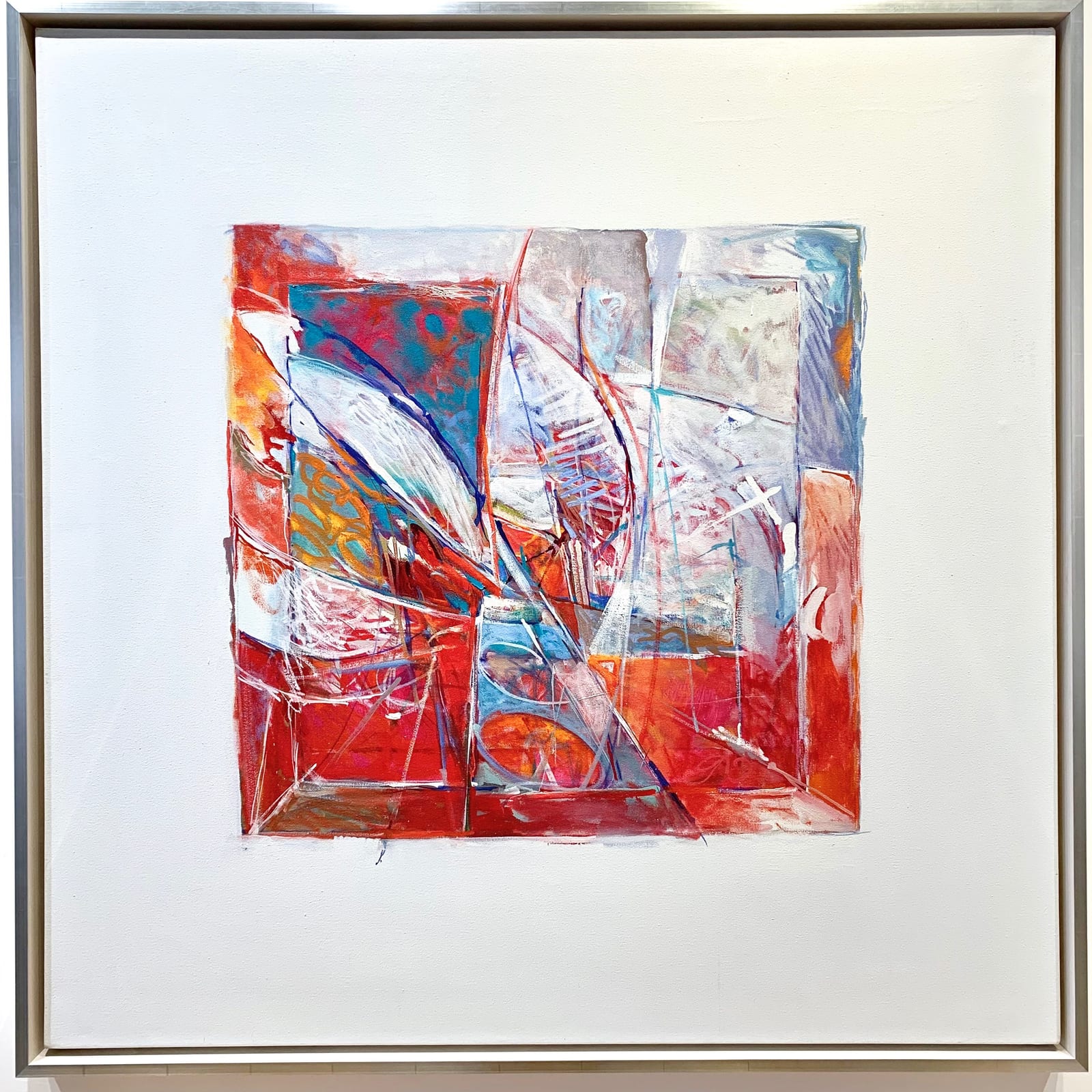 RED AND TEAL ABSTRACT