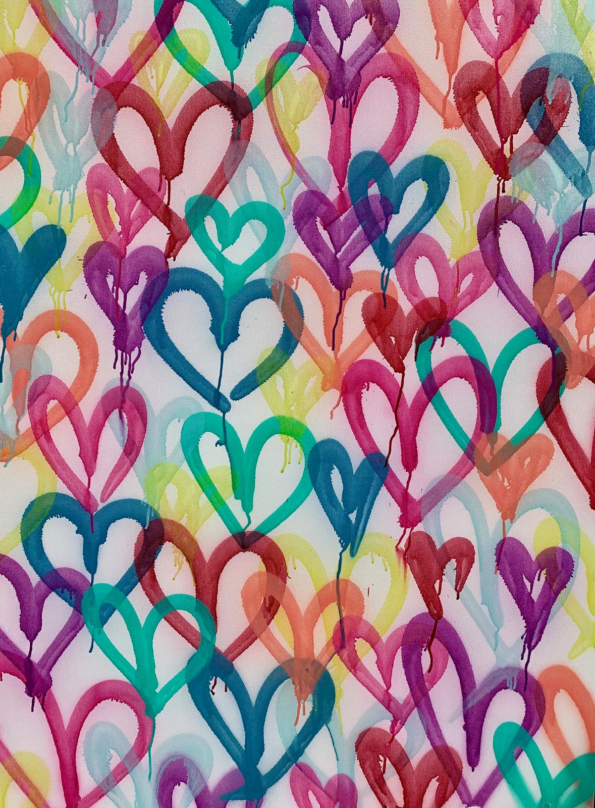 HEART BALLOONS IN FLIGHT 