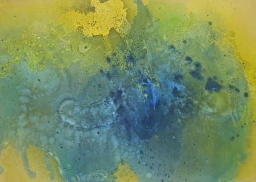 TOPOGRAPHICAL BLUE & YELLOW MAKE GREEN