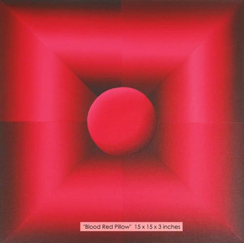 BLOOD RED PILLOW
