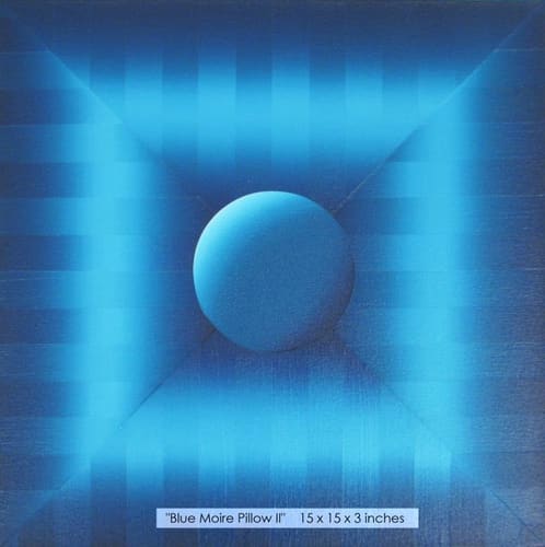 BLUE MOIRE PILLOW