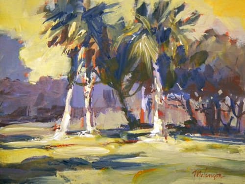 THREE PALMS, YELLOW SKY