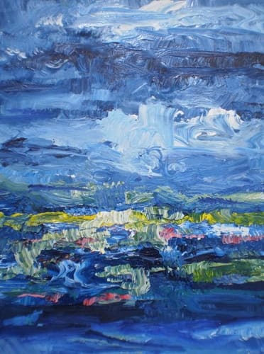 TEXTURED BLUE LANDSCAPE II