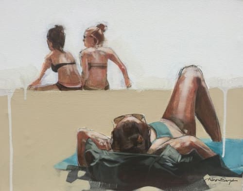 LOUNGING AT THE BEACH