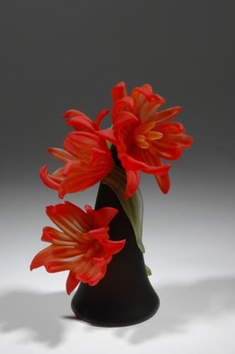 SMOKEY TOPAZ W/RED FLOWERS