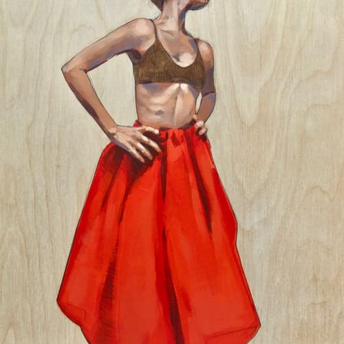 POSING IN POPPY RED I