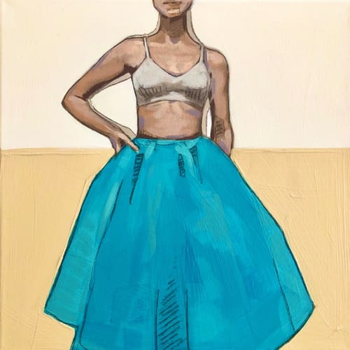 POSING IN AQUA 