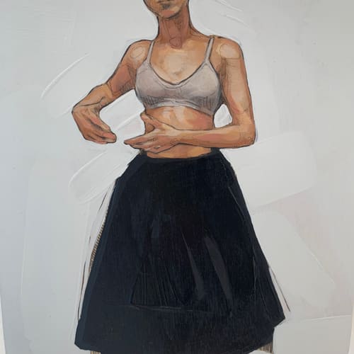 BLACK SKIRT - POSING