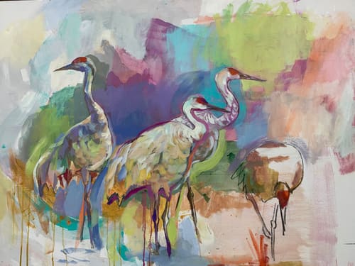 CRANES IN SPRING 
