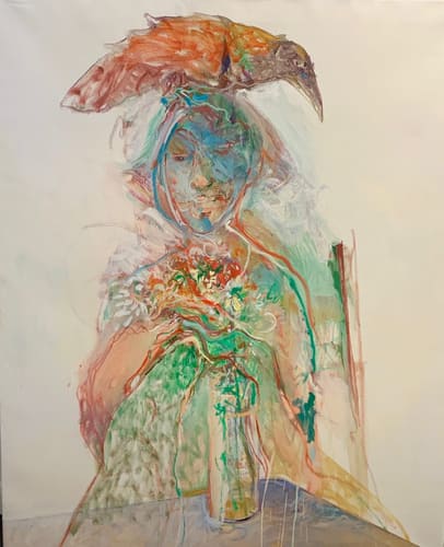 GIRL WITH BIRD 
