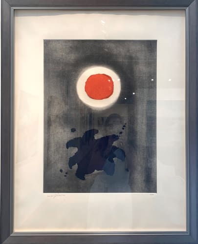 BLUE ON BLACK LITHOGRAPH 1971