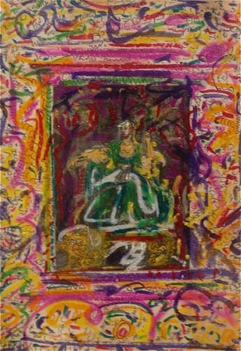 OIL PASTEL ON PRINT